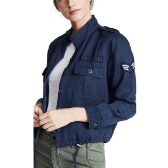 Rails NWT Grant military style cropped Indigo jacket - Picture 1 of 11
